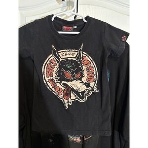 Hellcat Rod HRHC Graphic Tee Black Wolf Rockabilly Tradition Innovation Kids